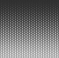 Vector halftone abstract background, black white gradient gradation. Geometric mosaic hexagon shapes monochrome pattern