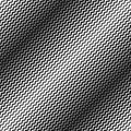 Vector halftone seamless pattern. Diagonal zig zag wavy lines. Royalty Free Stock Photo