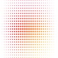 Vector halftone dots. Various colors circles on white background. Illustration with multicolor gradient