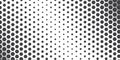 Vector Halftone hexagonal abstract geometric background. Black and white vector pattern. Hipster fashion design print