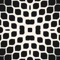 Vector halftone mesh. Black and white abstract geometric seamless pattern Royalty Free Stock Photo