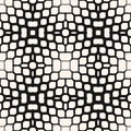 Vector halftone mesh. Black and white abstract geometric seamless pattern Royalty Free Stock Photo