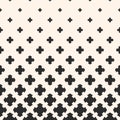 Vector halftone pattern, gradient transition effect, crosses. Royalty Free Stock Photo