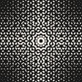 Vector halftone pattern, monochrome texture with small flowe Royalty Free Stock Photo