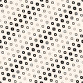 Vector halftone pattern. Seamless background with diagonal gradient transition Royalty Free Stock Photo