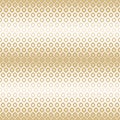Vector halftone seamless pattern. Golden luxury abstract geometric background Royalty Free Stock Photo