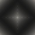 Vector halftone seamless pattern with grid, square. Radial gradient transition Royalty Free Stock Photo