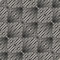 Vector halftone seamless pattern with grunge effect. Black and white texture Royalty Free Stock Photo