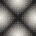 Vector halftone seamless pattern, monochrome texture with gradient Royalty Free Stock Photo