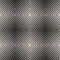 Vector halftone seamless pattern. Monochrome texture with zigzag lines, chevron Royalty Free Stock Photo