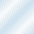 Vector halftone seamless pattern. Blue and white abstract geometric background Royalty Free Stock Photo