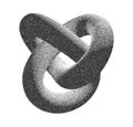 Vector Halftone Stippled Geometric Figure Illustration 3D Infinity Torus Knot Loop Royalty Free Stock Photo
