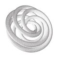 Vector Halftone Stippled Geometric Figure Illustration 3D Infinity Torus Knot Loop