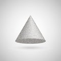 Vector Halftone Stippled Geometric Figure Illustration - 3D Quadrangular Pyramid Royalty Free Stock Photo