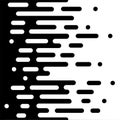 Vector Halftone Transition Abstract Wallpaper Pattern. Seamless Black And White Irregular Rounded Lines Background for Royalty Free Stock Photo