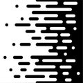 Vector Halftone Transition Abstract Wallpaper Pattern. Seamless Black And White Irregular Rounded Lines Background for Royalty Free Stock Photo
