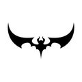 Vector halloween black bat animal icon or sign isolated on white background. vector bat silhouette with wings. Royalty Free Stock Photo