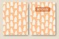 Vector Halloween cute ghost template for notebook cover. Royalty Free Stock Photo