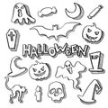 Vector halloween elements Royalty Free Stock Photo