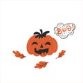 Vector Halloween greeting cards with decoration and lettering Royalty Free Stock Photo