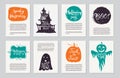 Halloween big collection of vector greeting cards Royalty Free Stock Photo