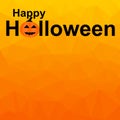 Vector Halloween orange polygonal mosaic background