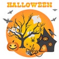 Vector Halloween Party Festive October Horror Bat