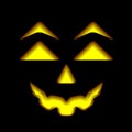 Vector Halloween Pumpkin Face Royalty Free Stock Photo