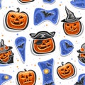 Vector Halloween seamless pattern Royalty Free Stock Photo