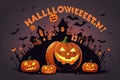 vector Halloween themed background illustration, AI generated Royalty Free Stock Photo