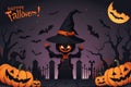 vector Halloween themed background illustration, AI generated Royalty Free Stock Photo