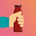 Vector Hand with Bottle