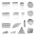 Vector hand-draw shapes with pencil texture.