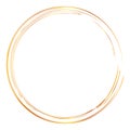 Vector Hand Draw Sketch Golden Circle Frame from Multiple Black thic market for your element design, isolated on white