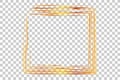 Vector Hand Draw Sketch Square Frame from Multiple Golden mark for your element design, at transparent effect background