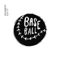 Vector hand drawing, baseball sketch. Sports ball isolated. Print design for T-shirts, posters, flyers, lettering.