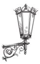 Vector hand drawing street lantern Royalty Free Stock Photo