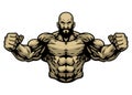 Hand Drawing of Muscle Bodybuilder