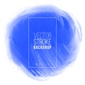 Vector hand drawn abstract background in circle shape. Artistic bakdrop blue color.