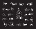 Vector hand drawn ampersands and catchwords Royalty Free Stock Photo