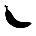 Vector hand drawn banana silhouette