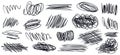 Vector hand drawn black scribble squiggle lines Royalty Free Stock Photo