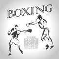 Vector hand drawn boxer sketch Royalty Free Stock Photo