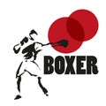 Vector hand drawn boxer sketch Royalty Free Stock Photo