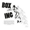 Vector hand drawn boxer sketch Royalty Free Stock Photo