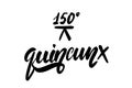 Vector hand drawn brush ink illustration of Quincunx, Inconjunct, sign