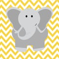 Vector hand drawn cartoon character illustration elephant.