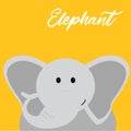 Vector hand drawn cartoon character illustration elephant. Royalty Free Stock Photo
