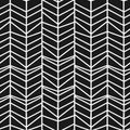 Vector hand drawn of chevron herringbone drawing black and white