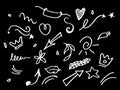 Vector hand drawn collection of doodle design element